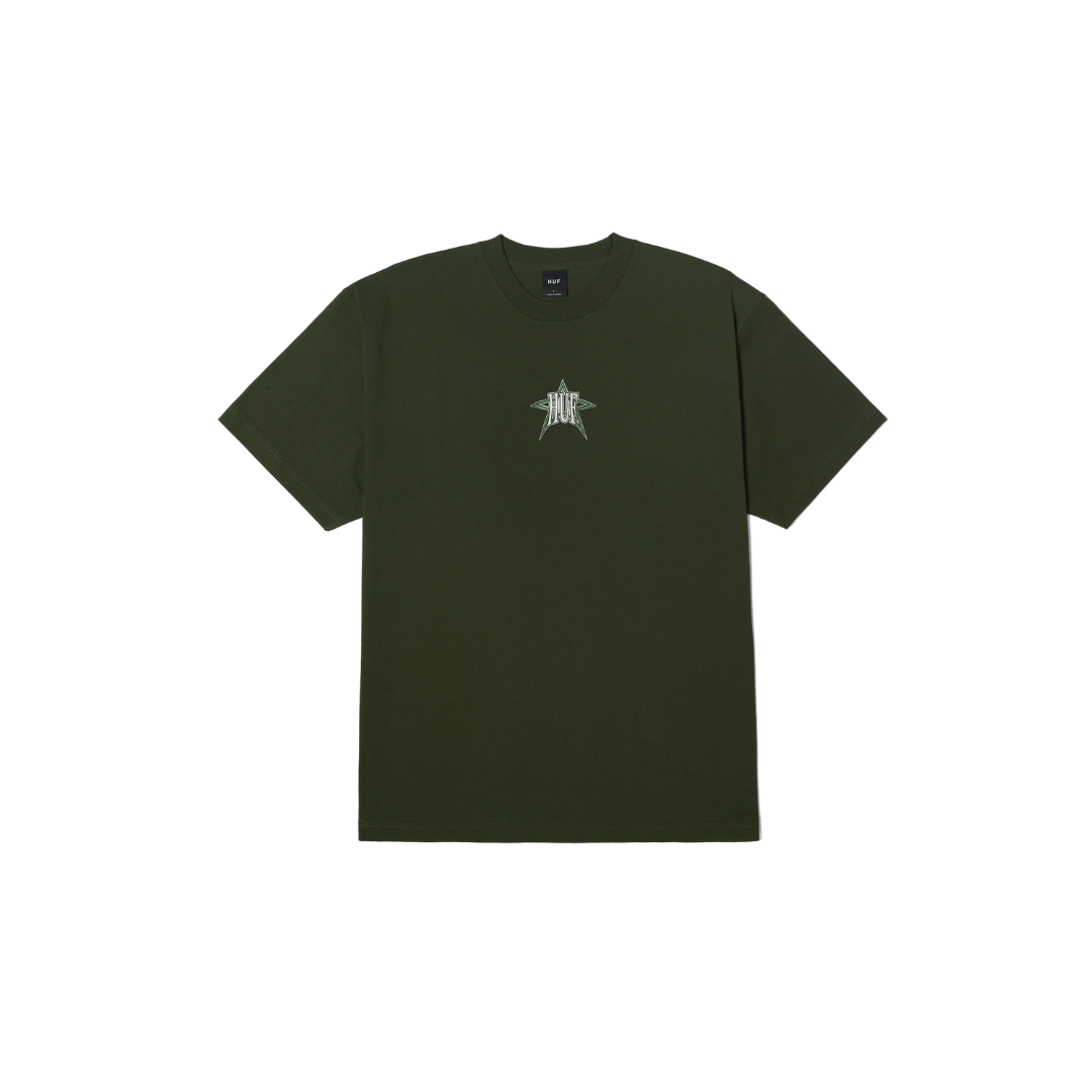 Polera Huf GALACTIC S/S TEE Hunter green