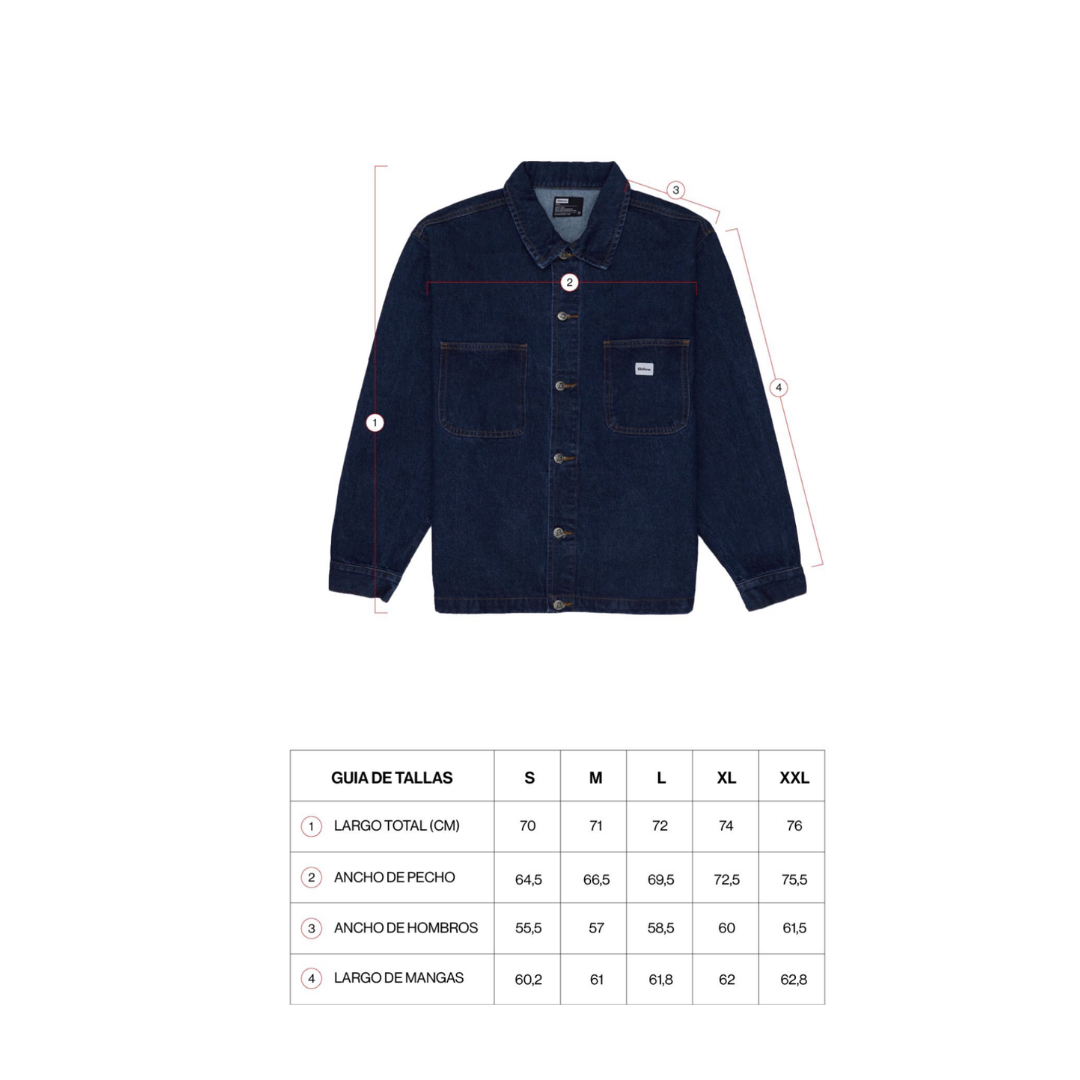 JACKET Below DENIM DRILL BLUE
