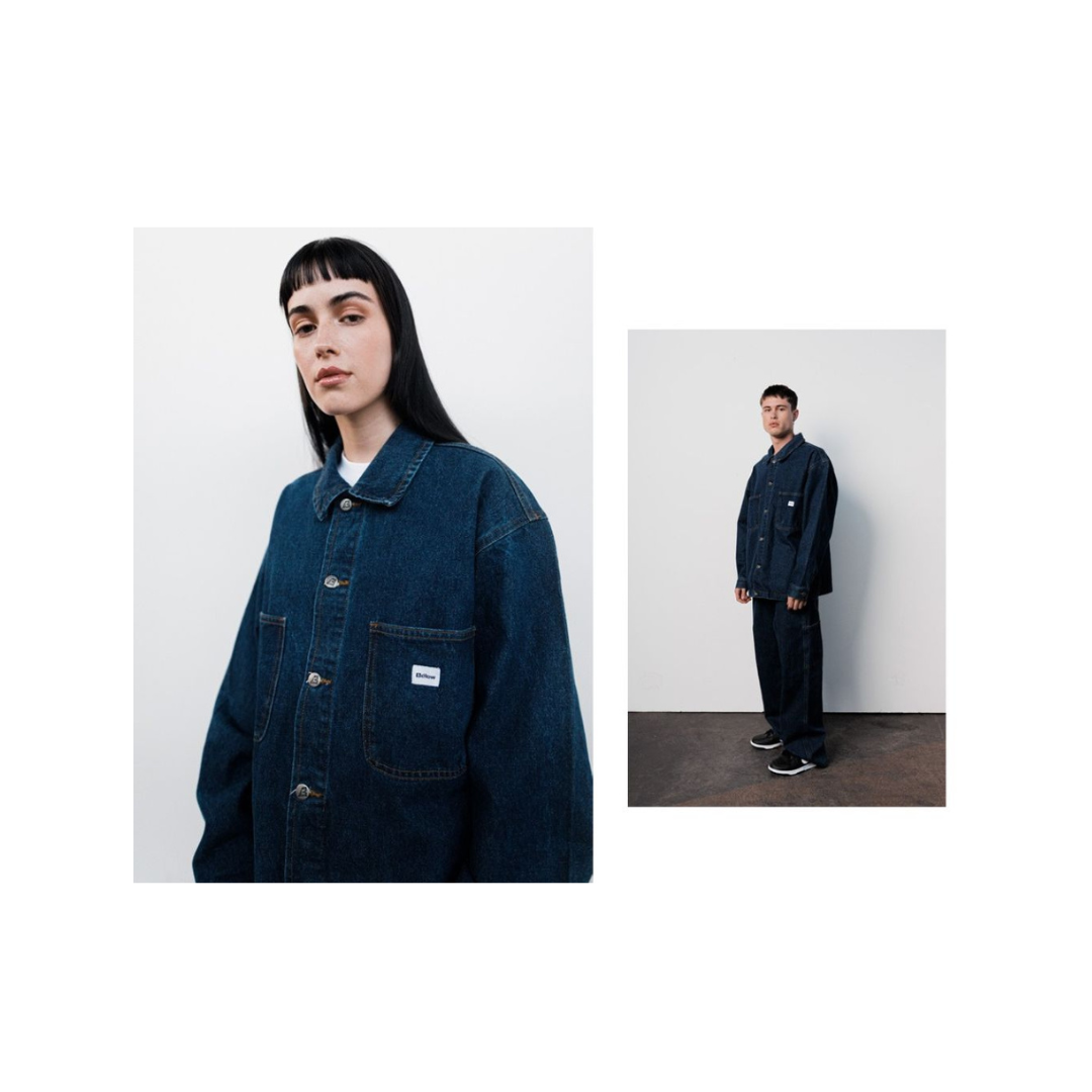 JACKET Below DENIM DRILL BLUE