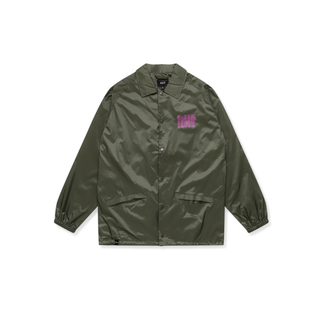 Jacket Huf HYDRATE ZIP COACHES OLIVE