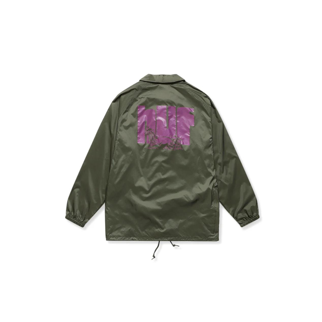 Jacket Huf HYDRATE ZIP COACHES OLIVE