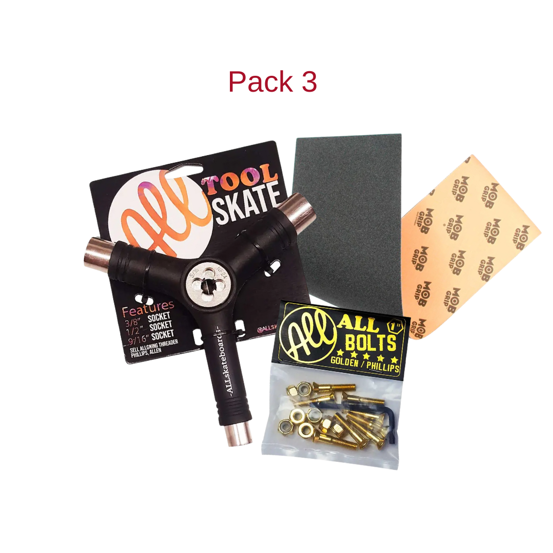 Pack Navideño N°3 Llave Y + Lija Mob grip + Perno Gold
