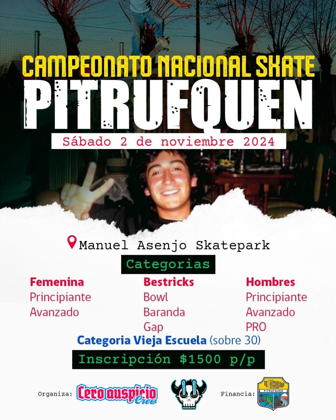 Campeonato Nacional skate " PITRUFQUEN "  2 de noviembre 2024