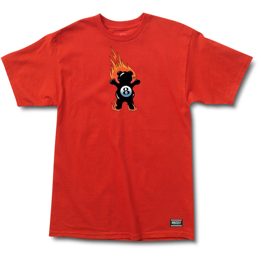 Polera Grizzly Behind The 8Ball SS Tee Rojo