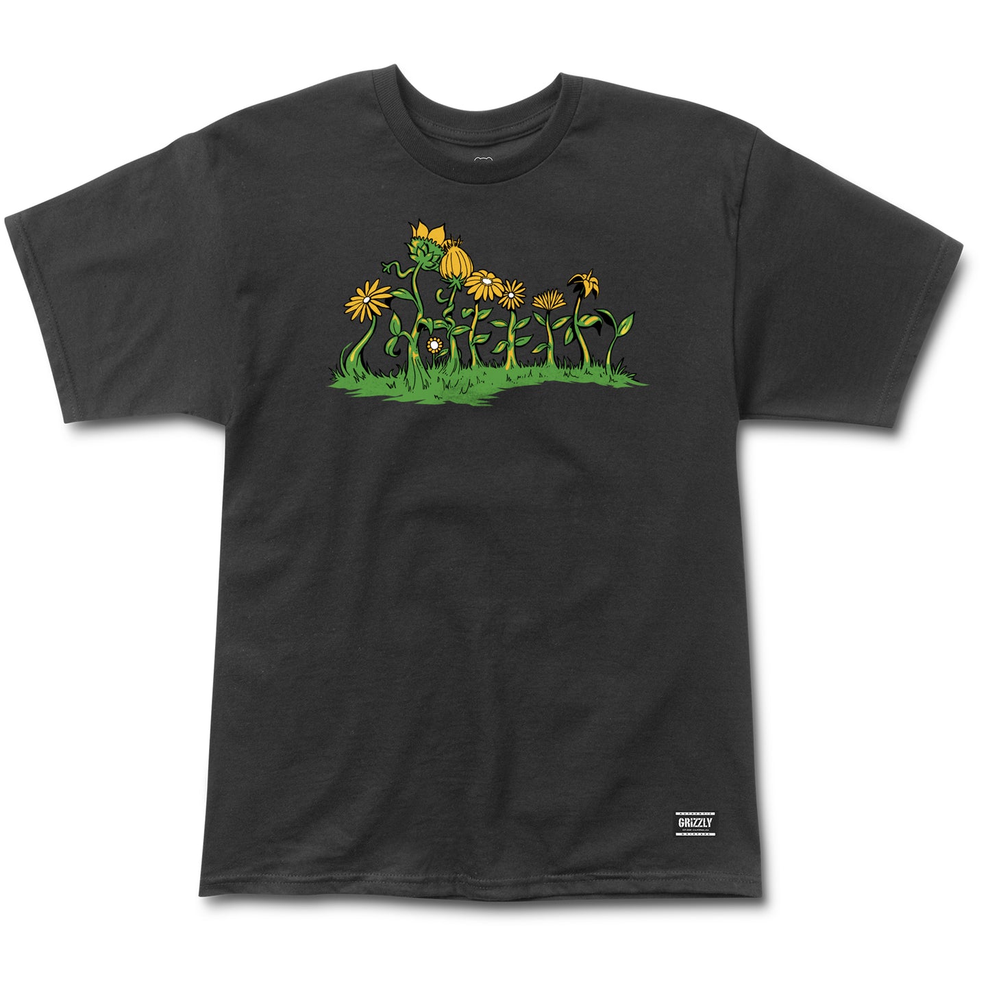 Polera Grizzly Plant Seeds SS Tee Negro