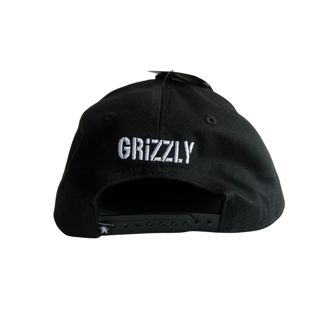 Jockey Grizzly OG BEAR SNAPBACK RAISED EMBROIDERY Black white