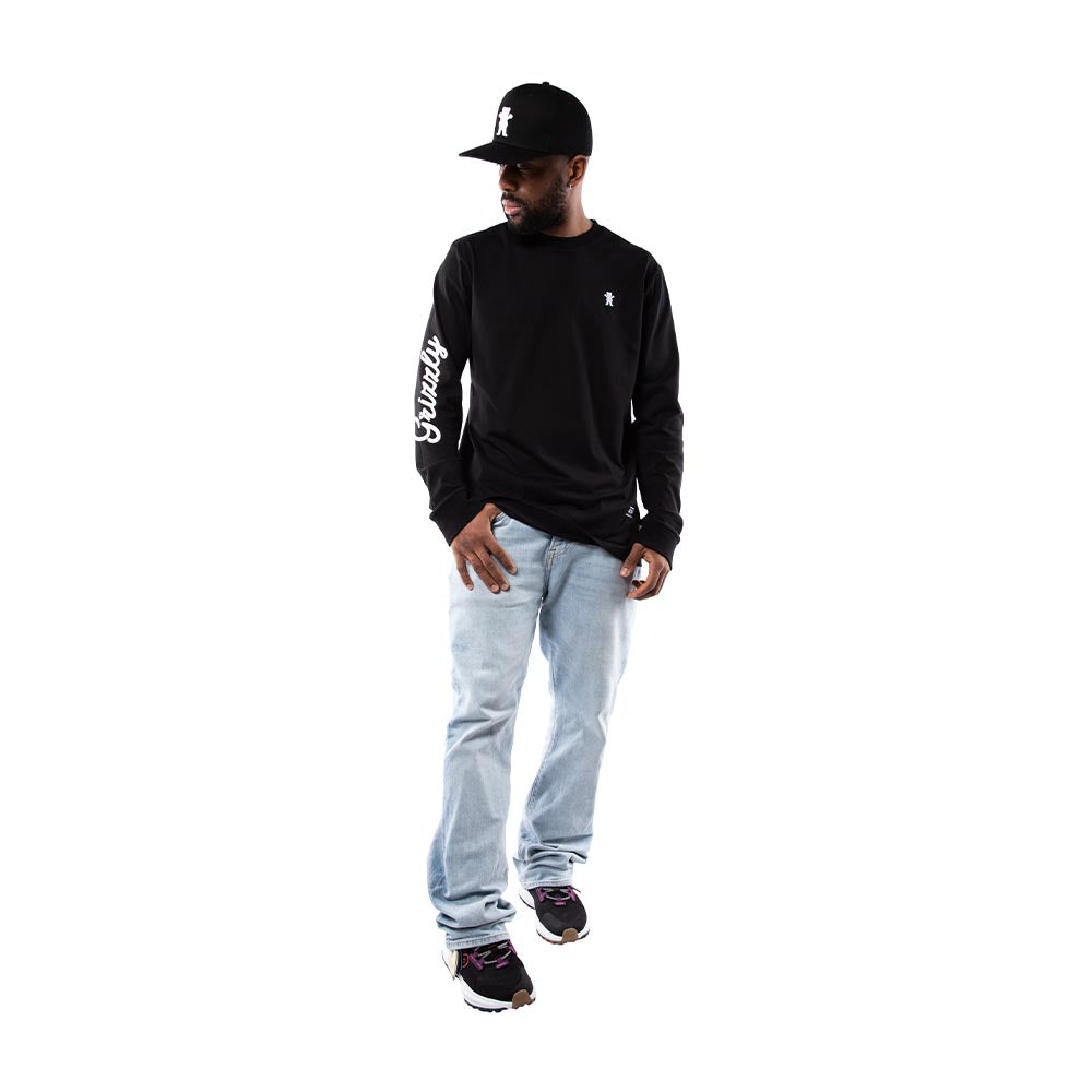 Polera Grizzly Griptape Manga Larga Hombre Embroidered OG Bear Negro
