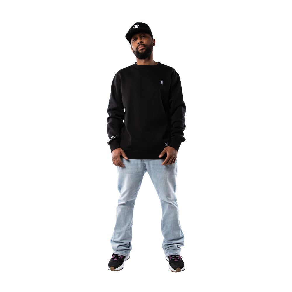 Poleron Crew neck embroidered og bear black white