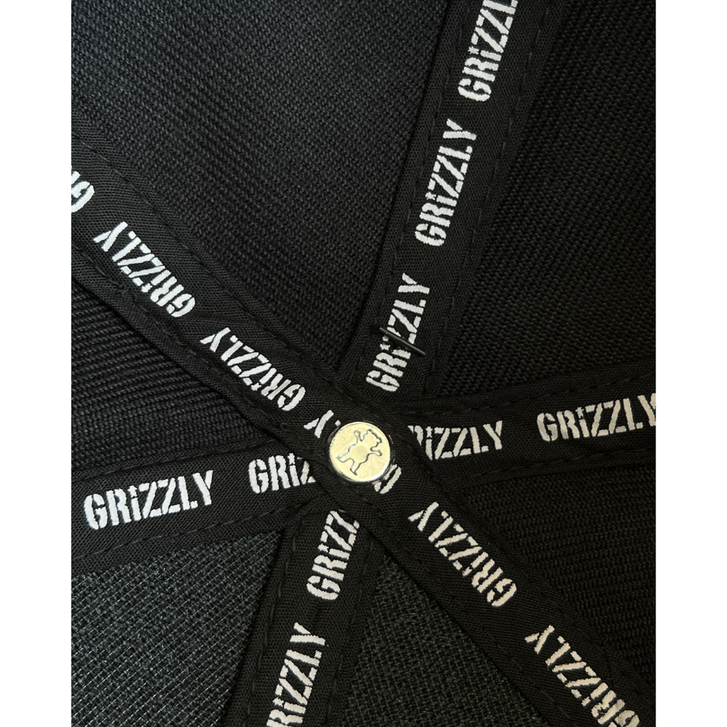 Jockey Grizzly OG BEAR SNAPBACK RAISED EMBROIDERY Black white
