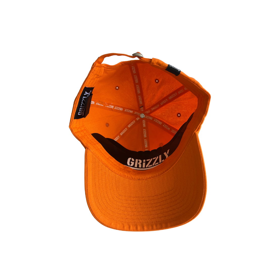 Jockey Grizzly OG BEAR MINI DAD HAT outline FRONT EMBROIDERY Orange