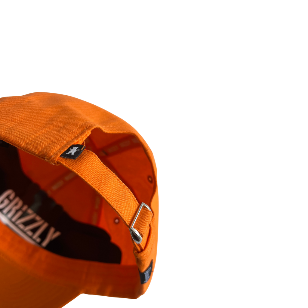 Jockey Grizzly OG BEAR MINI DAD HAT outline FRONT EMBROIDERY Orange