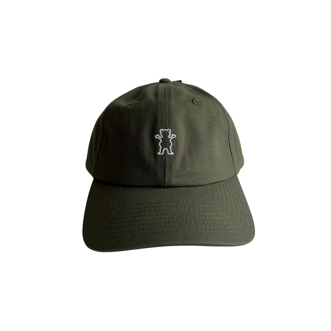 Jockey Grizzly OG BEAR MINI DAD HAT outline FRONT EMBROIDERY Olive