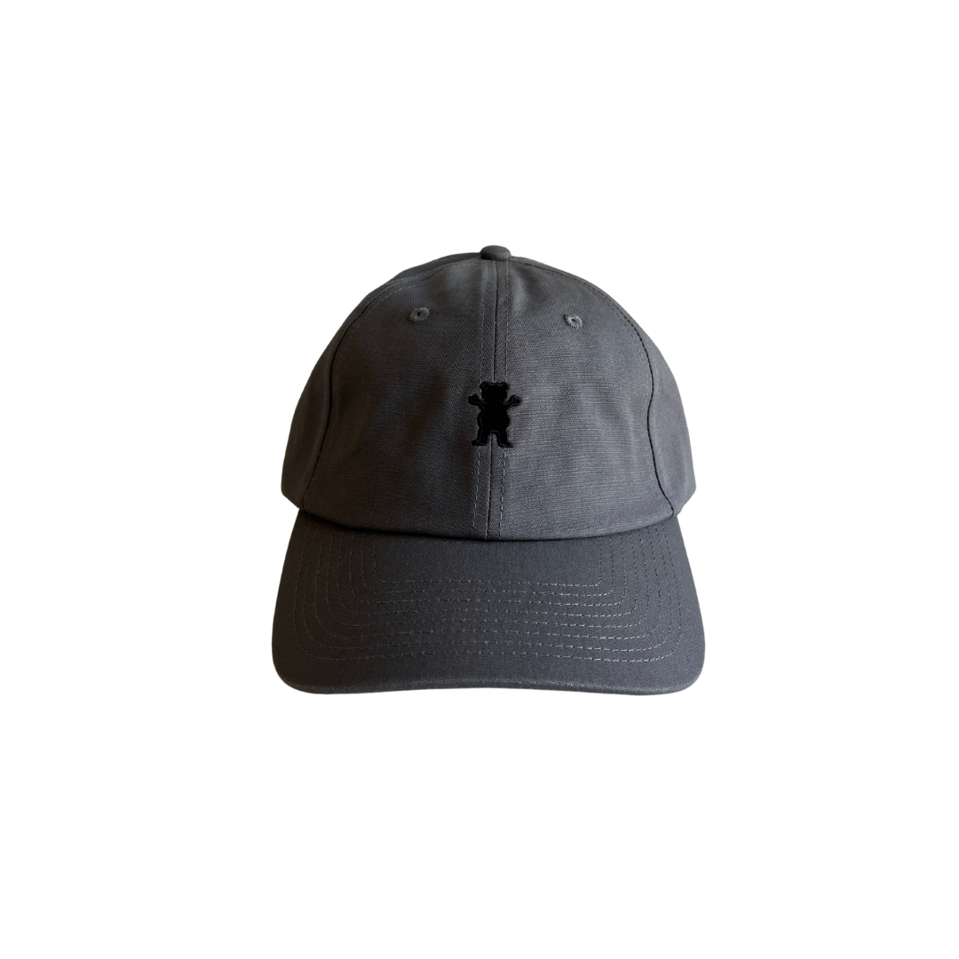 Jockey Grizzly OG BEAR MINI DAD HAT FRONT DIRECT FLAT EMBROIDERY Grey