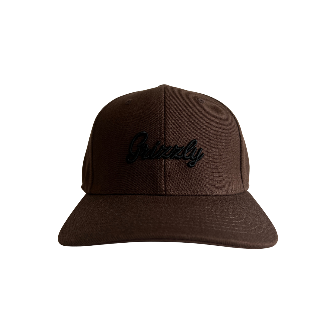 Jockey Grizzly 6 pannel CURVO ELASTICO HAT EMBROIDERY Brown