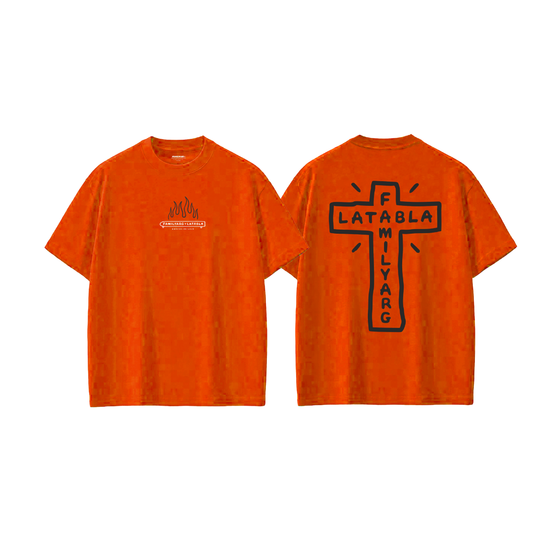 Polera Mc La tabla x Famili arg CRUZ Naranja
