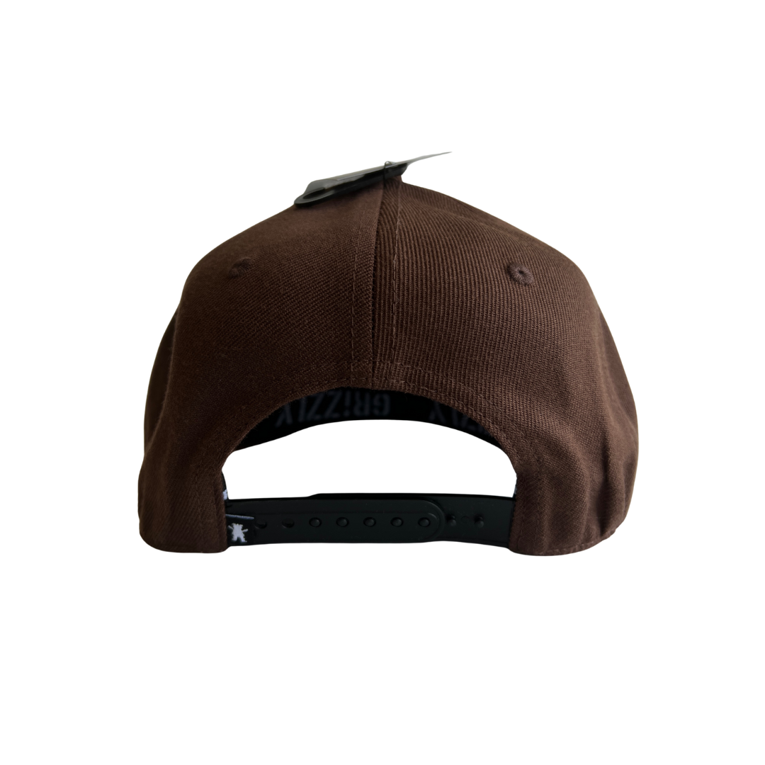 Jockey Grizzly 6 pannel CURVO ELASTICO HAT EMBROIDERY Brown