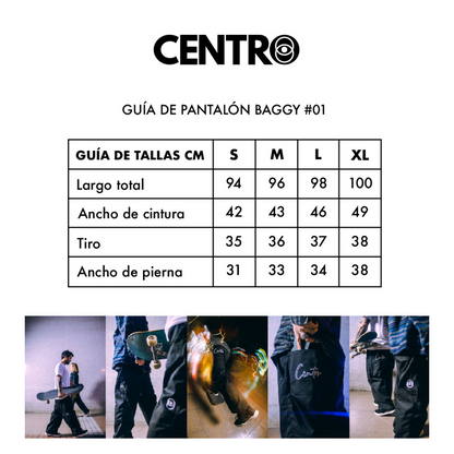 Pantalón  Baggy Pant Centro Brand Negro