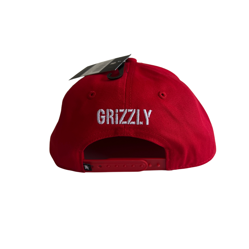 Jockey Grizzly OG BEAR SNAPBACK RAISED EMBROIDERY RED