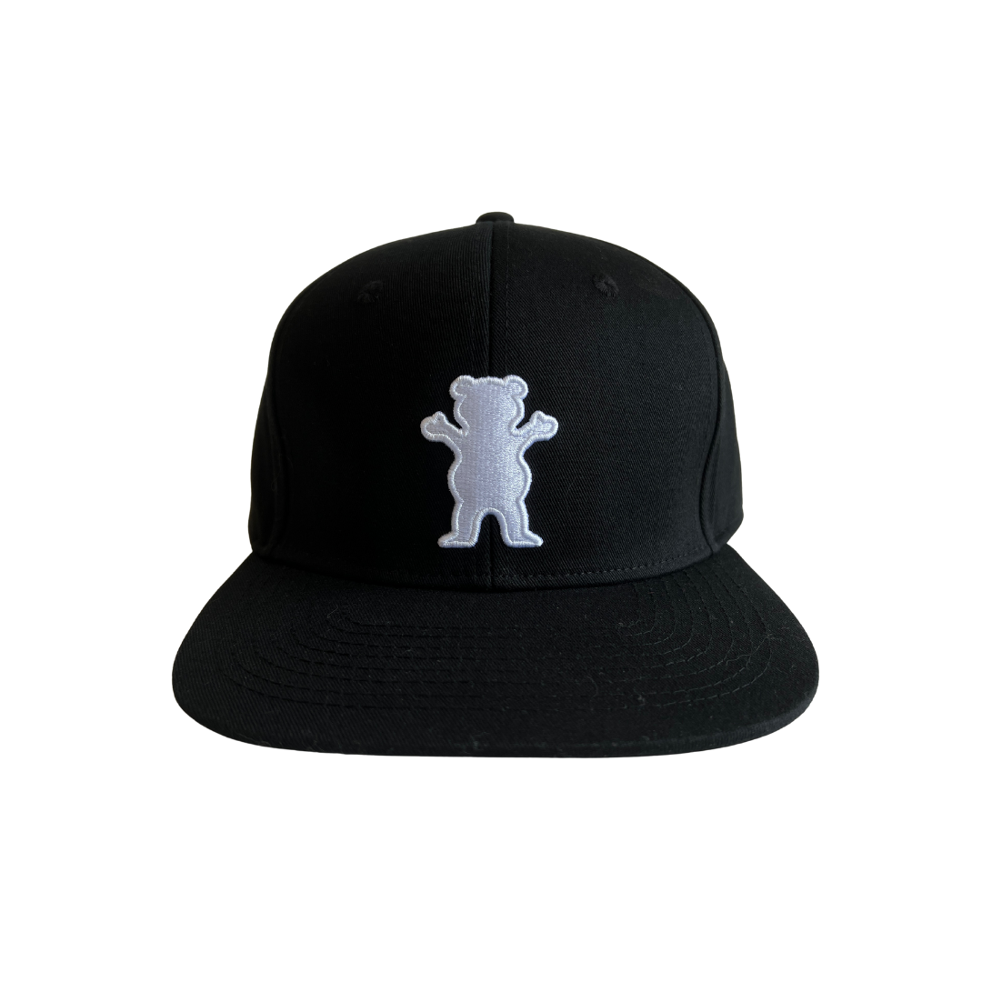 Jockey Grizzly OG BEAR SNAPBACK RAISED EMBROIDERY Black white