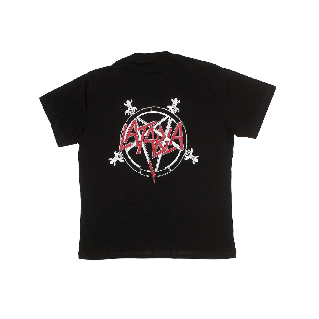 Polera La tabla Slayer tributo negra