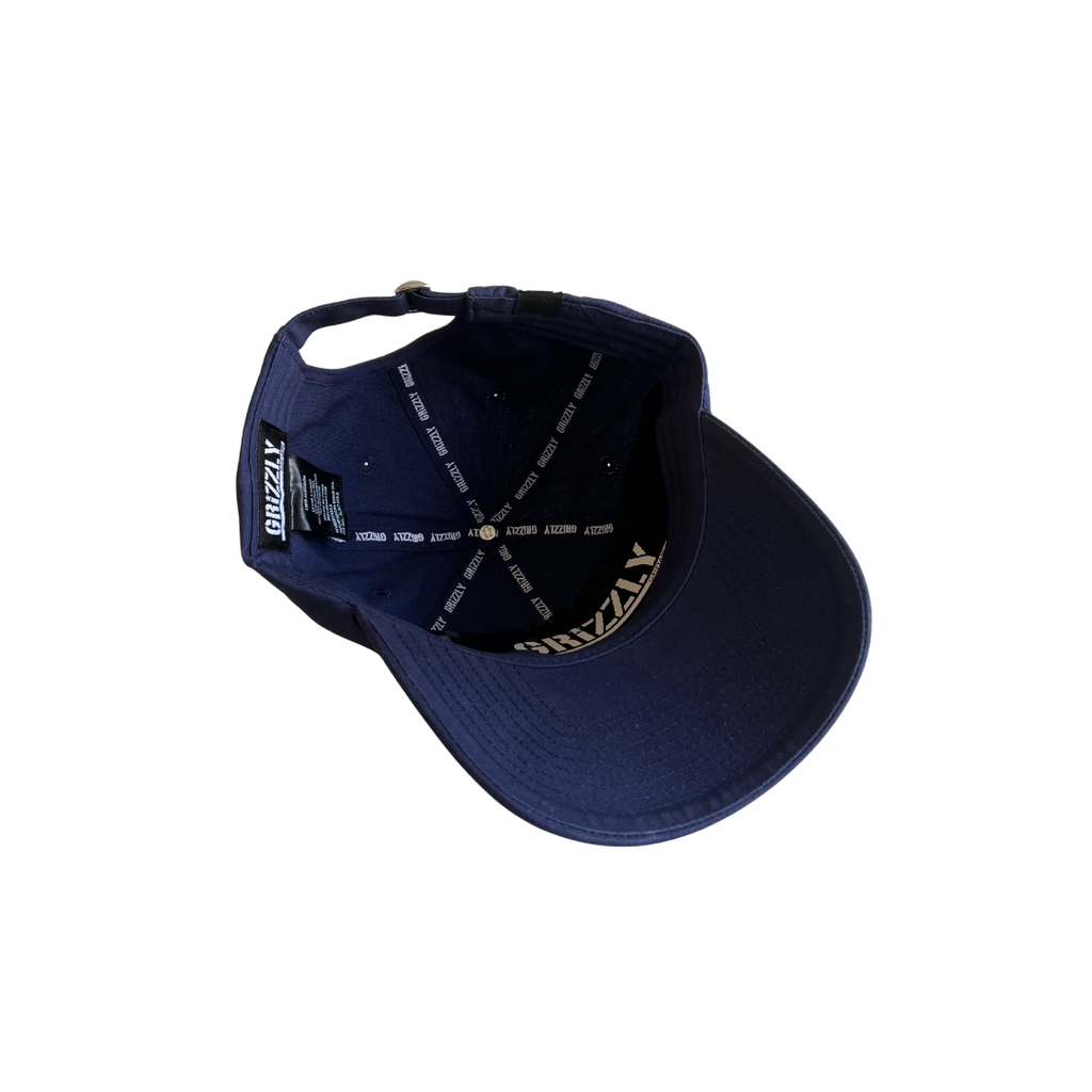 Jockey Grizzly OG BEAR MINI DAD HAT FRONT DIRECT FLAT EMBROIDERY NAVY