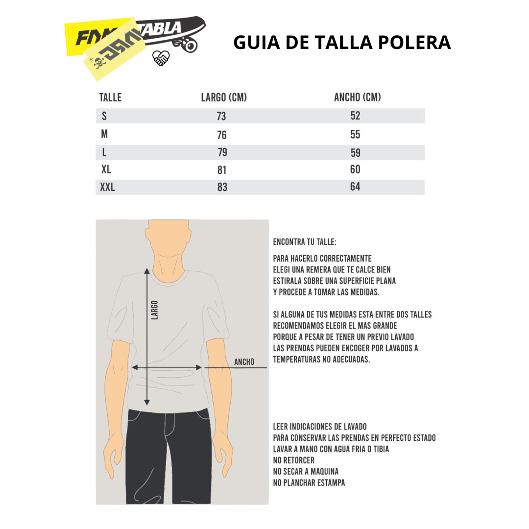 Polera Mc La tabla x Family arg STICKER Negro