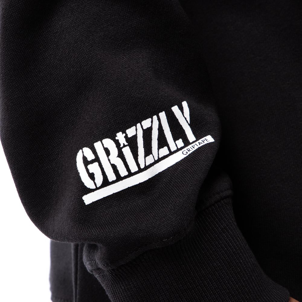 Poleron con cierre grizzly griptape Embroidered og Bear Black white