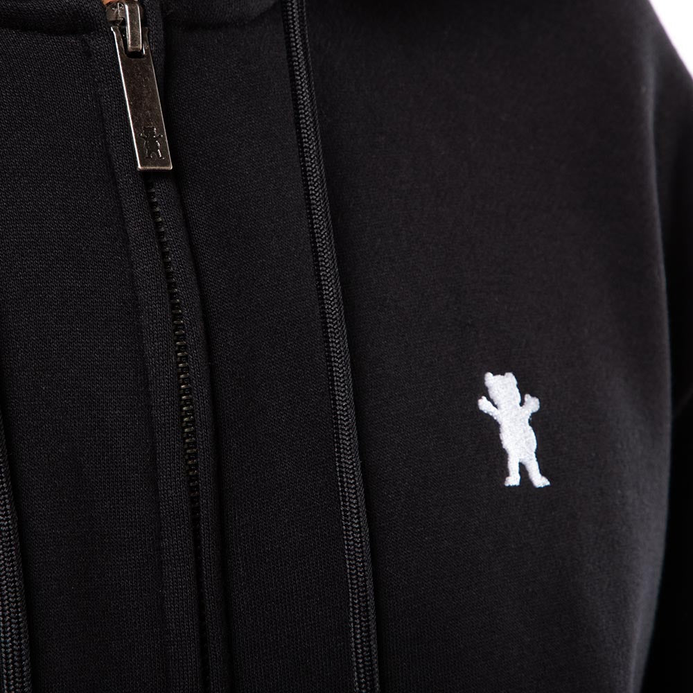 Poleron con cierre grizzly griptape Embroidered og Bear Black white
