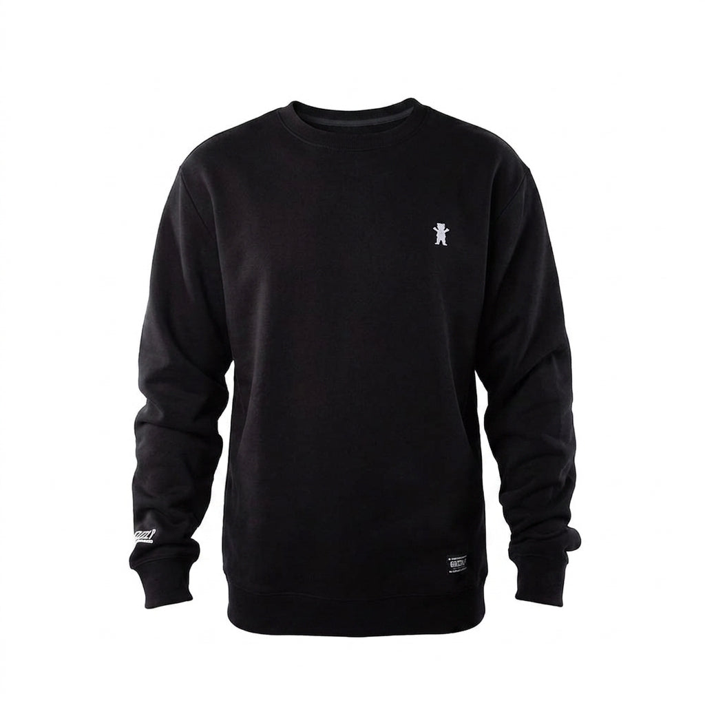 Poleron Crew neck embroidered og bear black white