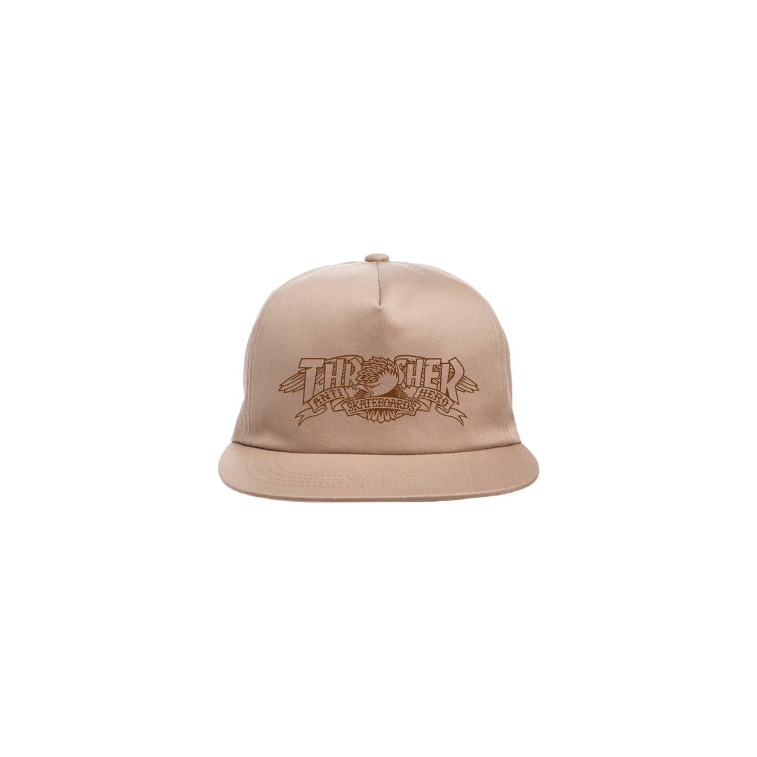 Thrasher x Antihero Snapback Mag Banner Khaki Thrasher