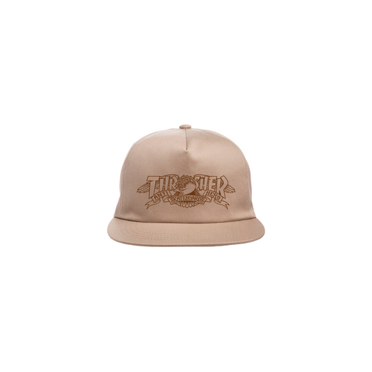 Thrasher x Antihero Snapback Mag Banner Khaki Thrasher