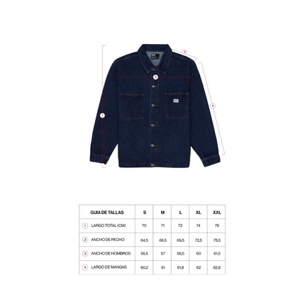 JACKET Below DENIM  DRILL BLUE