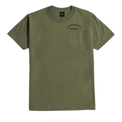 Polera HUF CHOP SHOP S/S POCKET TEE OLIVE