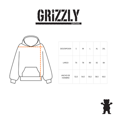 Poleron Grizzly Griptape EMBROIDERED OG BEAR Brown