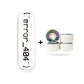 Pack nacional  Tabla error logo white + ruedas retro s5 54mm