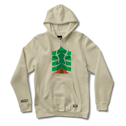 Poleron Grizzly Strong Branches Pullover Hoodie Sand