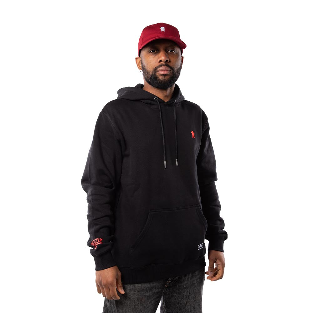 Polerón Grizzly griptape Embroidered og Bear Black red
