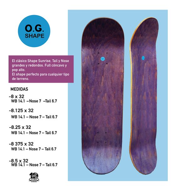 Tabla Sunrise Hongos foil metalic pink OG SHAPE 8.5