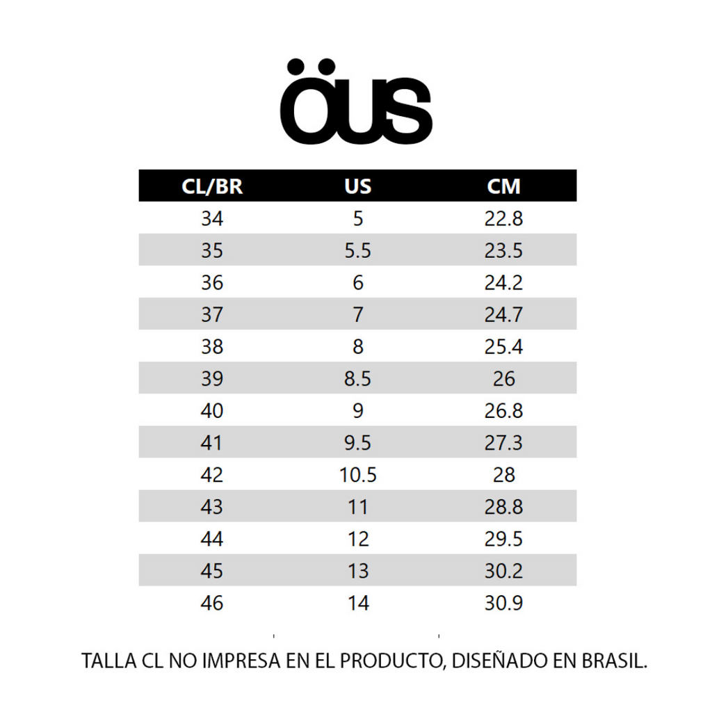 Zapatilla OUS Imigrante Branco Reflex Preto