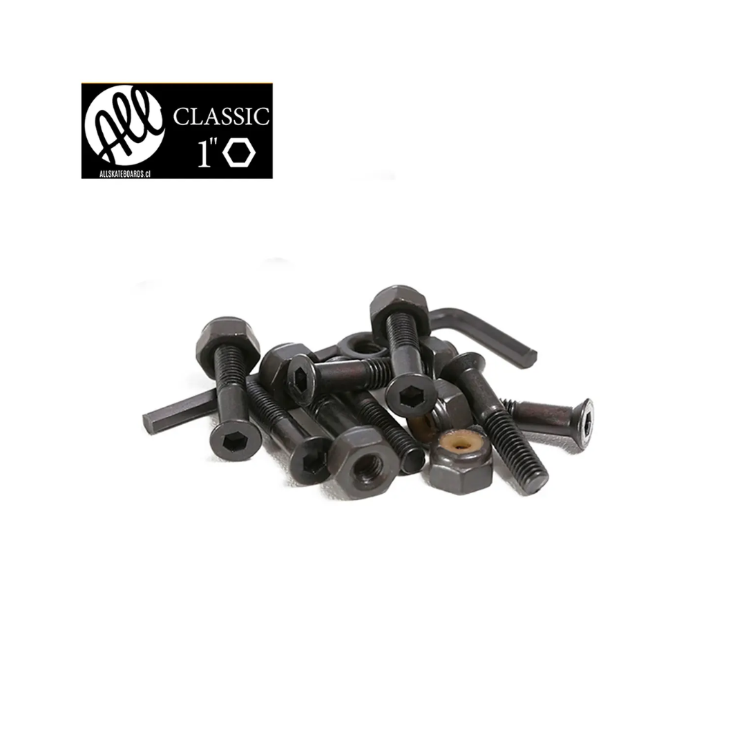 Pernos All skate negros allen 1 pulgada