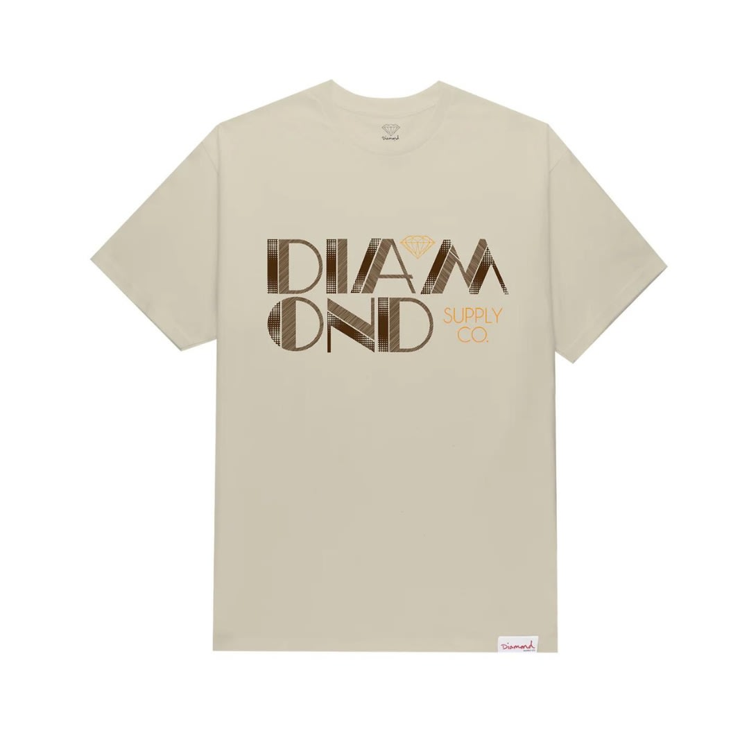 Polera Diamond Supply  Retro Tone Sand