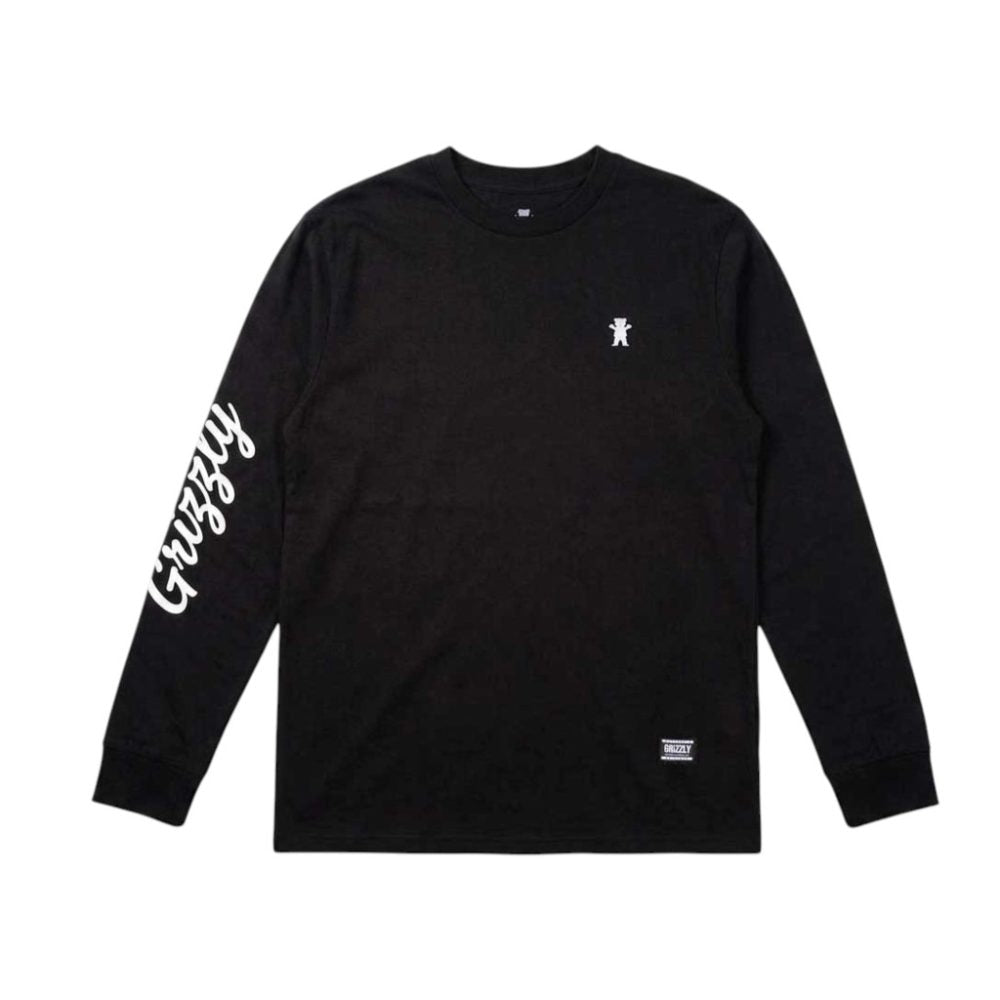 Polera Grizzly Griptape Manga Larga Hombre Embroidered OG Bear Negro