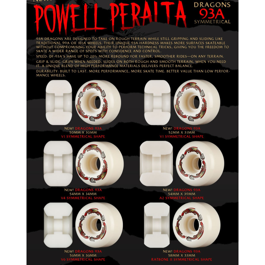 Ruedas Powell Peralta Dragon formula  93a V4 54 x 34mm