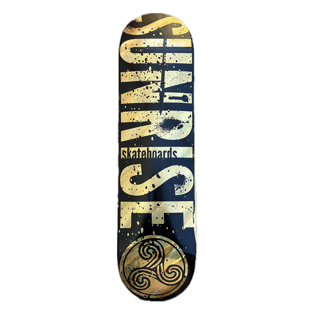 Tabla Sunrise Logo Letras Black gold Foil 8.125×32 OG Shape