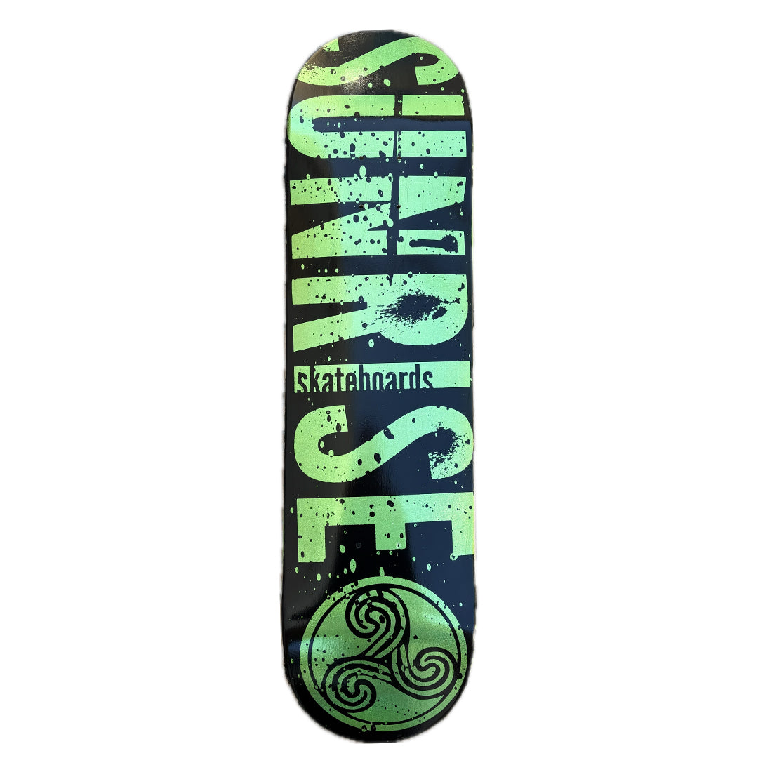 Tabla Sunrise Logo Letras Black green Foil 8.25×32 OG Shape