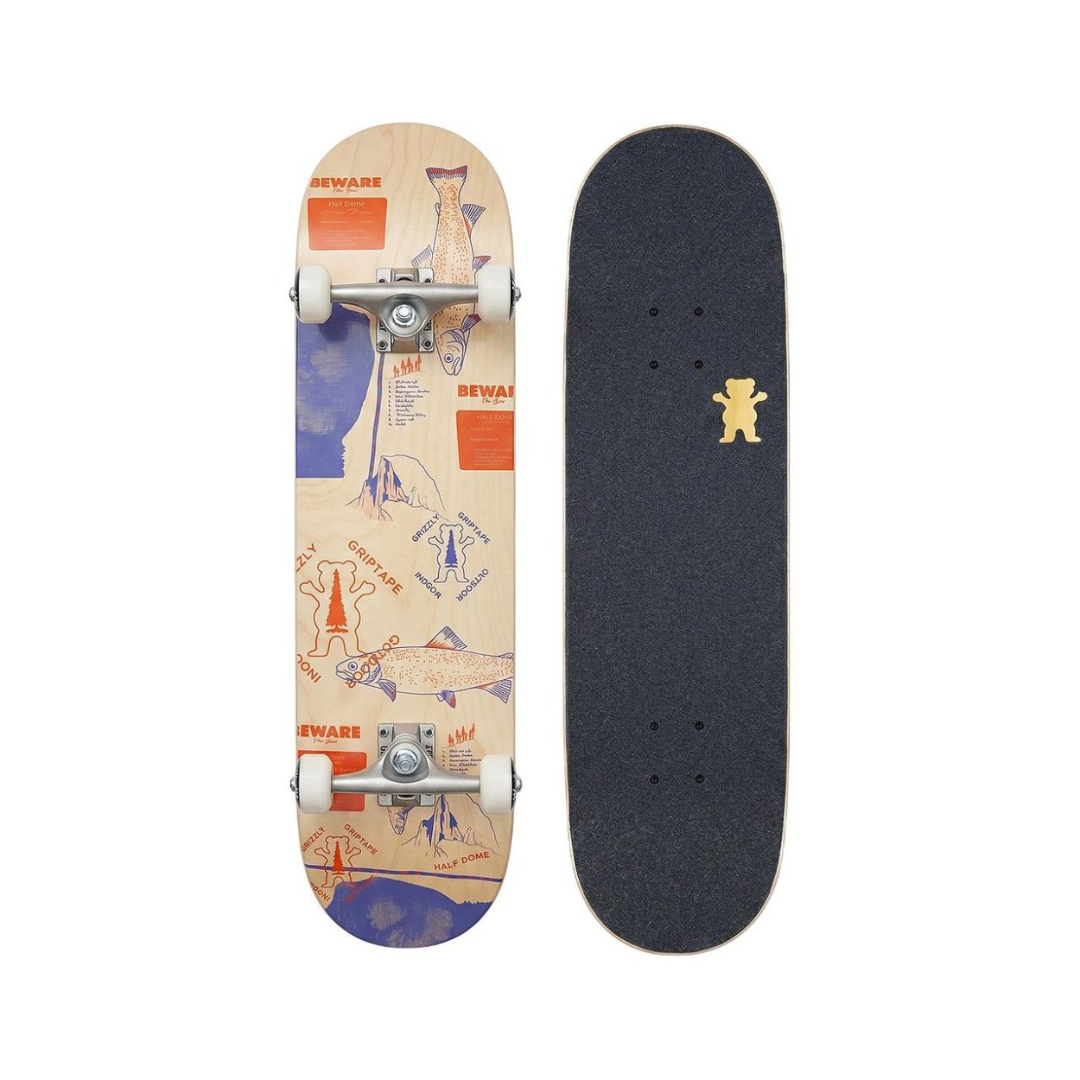 Tabla Skate Completa Grizzly griptape  Half Dome 8.0