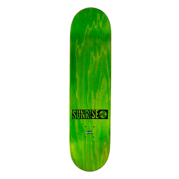 Tabla Sunrise Logo Letras Black green Foil 8.25×32 OG Shape